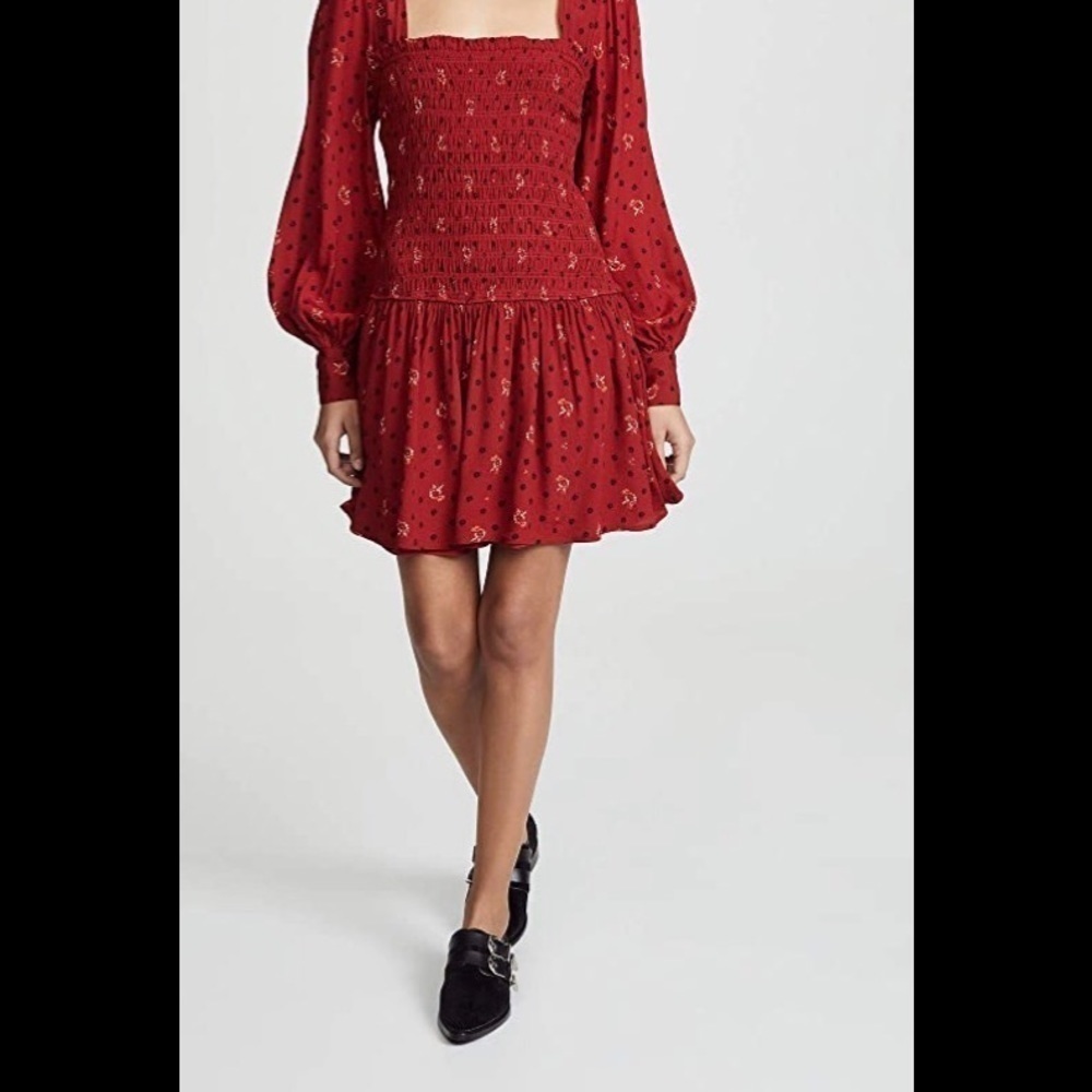 Free People/NWT/Two Faces Mini Dress/ Red/Sz.S